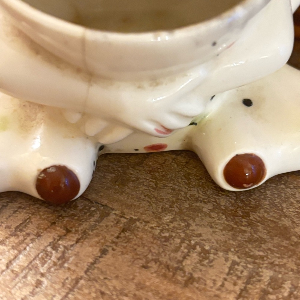Vtg Retro Big Wide Mouth Ceramic Frog Kitchen Sponge Sink Holder Hand painted - Picture 8 of 8